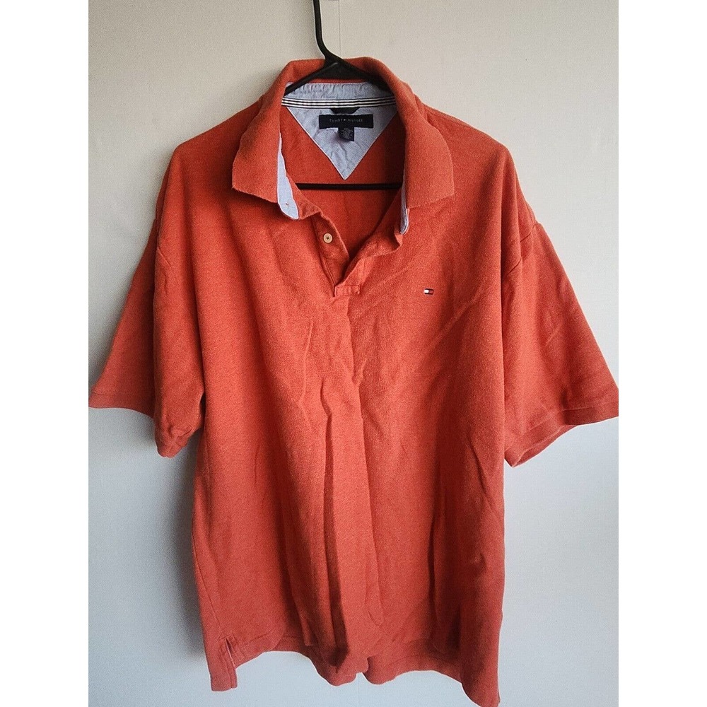 Men’s size Tommy Hilfiger peach polo shirt XXL